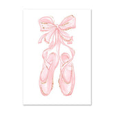 TPFLiving Poster Leinwand / Schmetterling, Balett Mädchen, Balettschuhe, Regenbogen, Sonne - / Verschiedene Größen - OHNE Rahmen - Modell I